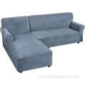 Thick Velvet Stretch L Shaped Sofa Cover